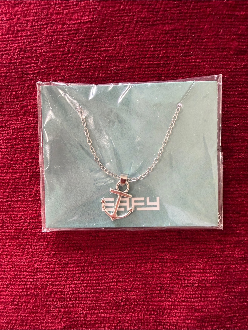Brand New Unisex EFFY Silver Anchor Pendant Necklace